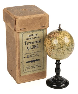 Lot 398 - Globe. Philip's Three-Inch Terrestrial Globe, George Philip & Son Ltd, circa 1915