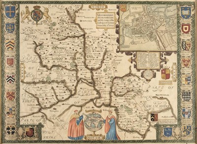 Lot 421 - Oxfordshire. Speed (John), Oxfordshire described with ye Citie and the Armes..., 1676