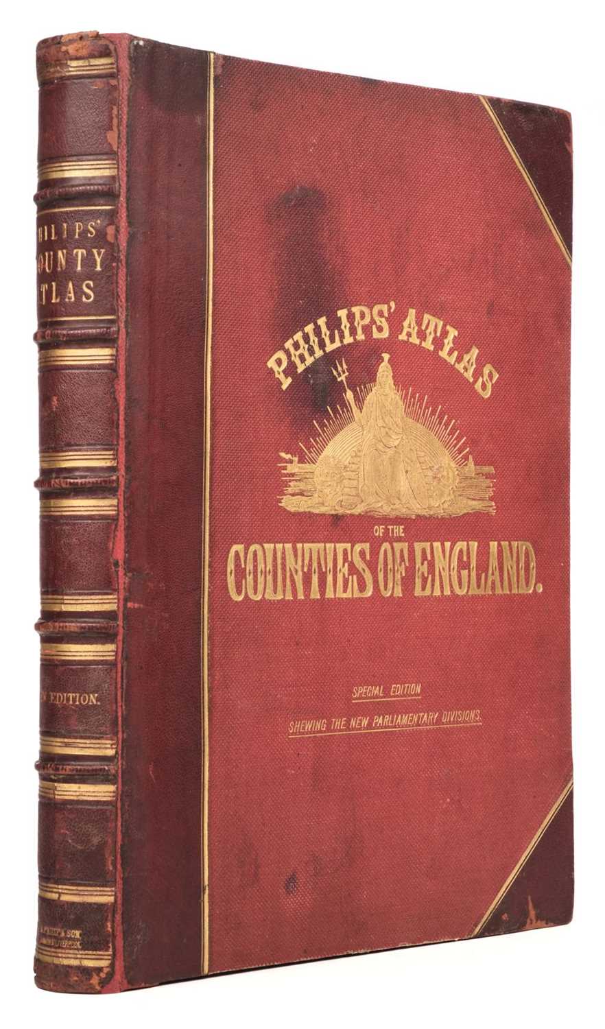 Lot 32 - Philip (George & Son publishers). Philip's Atlas of the Counties of England, circa 1886