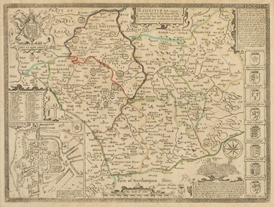 Lot 62 - Leicestershire. Speed (John), Leicester both Countye and Citie described..., 1676