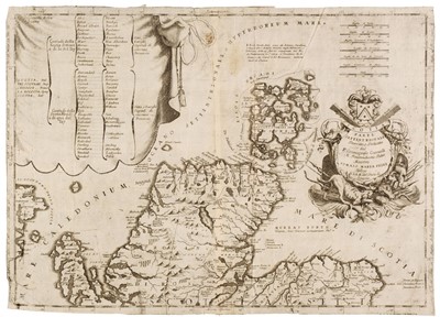 Lot 136 - Scotland. Coronelli (V. M.), Scotia Parte Settentrionale & Scotia Parte Meridionale, circa 1700