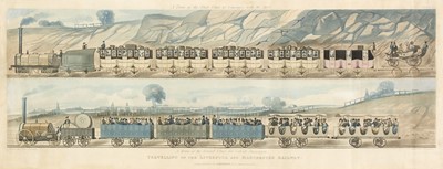 Lot 500 - Railways. Hughes (S. G.), Travelling on the Liverpool and Manchester Railway, 1833