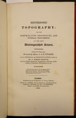 Lot 28 - Brewer (J. Norris) Histrionic Topography, 1818