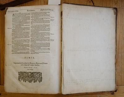 Lot 112 - Bible [English]. The Holy Bible, containing the Old Testament and the New, 1616