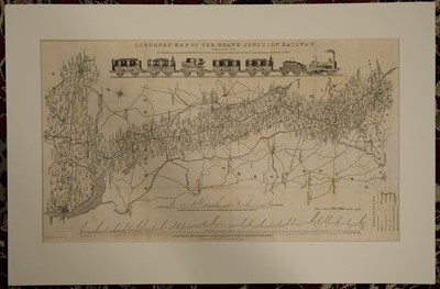 Lot 429 - Railway Maps. Osborne (E. C.), Osborne's Map of the Grand Junction Railway, circa 1837