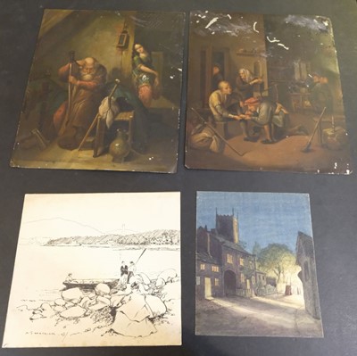 Lot 126 - Watercolours and drawings. Collection of 115 watercolours and drawings, mid 19th-early 20th century