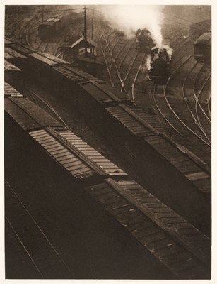 Lot 340 - Strand (Paul, 1890-1976). Railroad Sidings, NY, 1914, printed 1983, photogravure on handmade paper