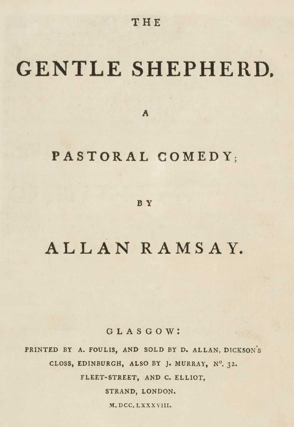 Lot 174 - Ramsay (Allan). The Gentle Shepherd, 1788