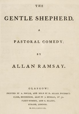 Lot 174 - Ramsay (Allan). The Gentle Shepherd, 1788