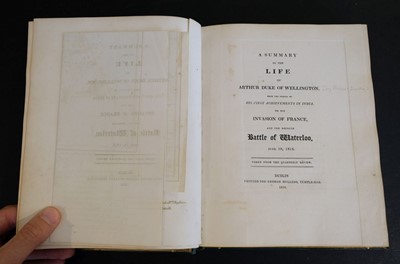 Lot 176 - Southey (Robert). A Summary of the Life of Arthur Duke of Wellington, 1816