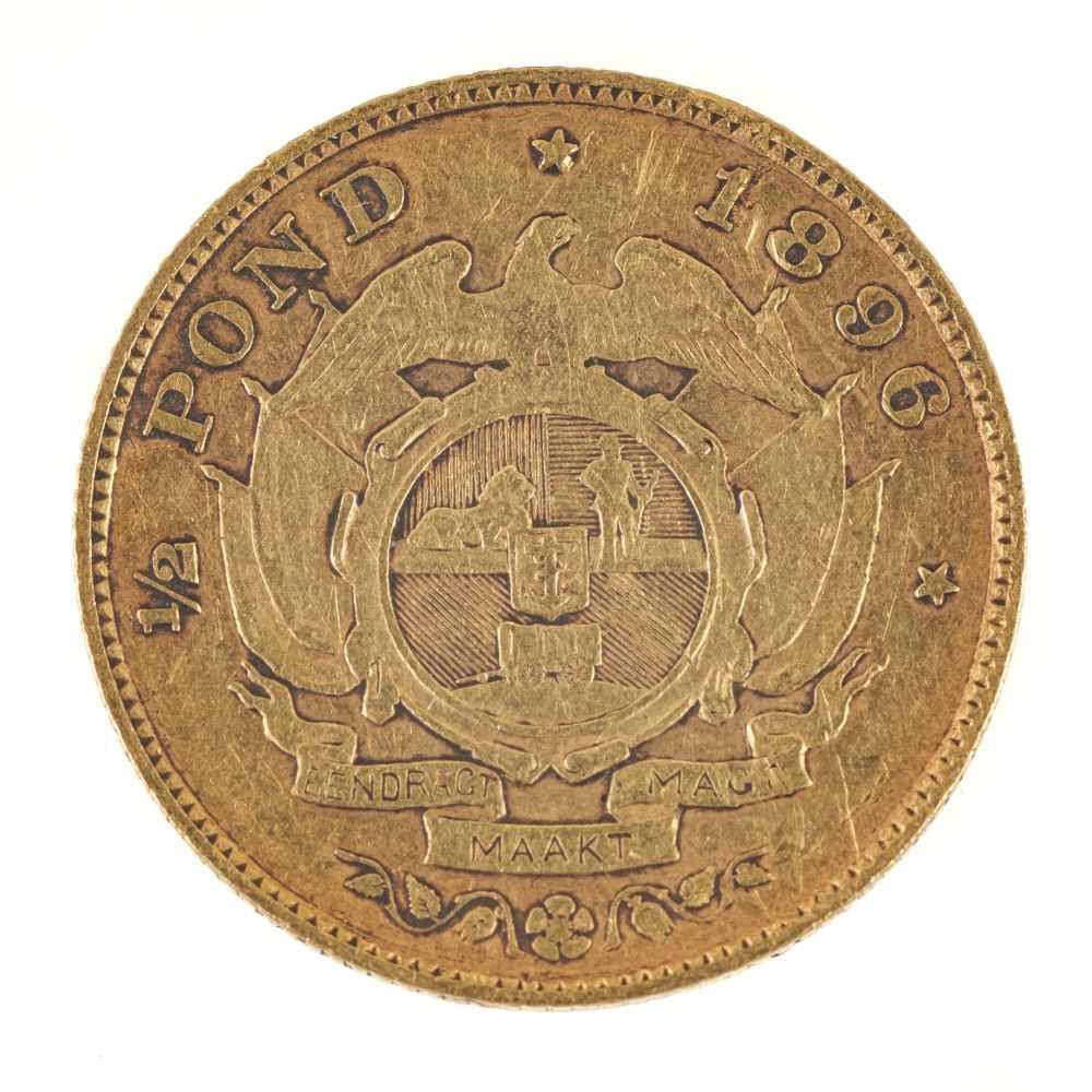 Lot 235 - Gold Coin. South Africa 1/2 Pond 1896