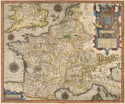 Lot 393 - France. Ortelius (Abraham & Vrients J. B.), Gallia Geographica descriptio..., 1606 or later