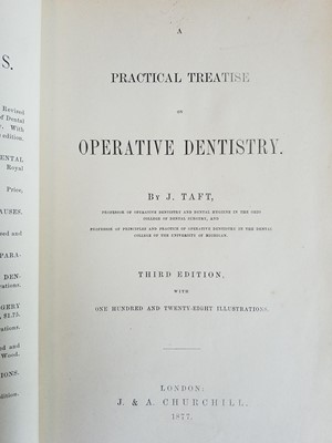 Lot 322 - Taft (Jonathan). A Practical Treatise on Operative Dentistry, 1877