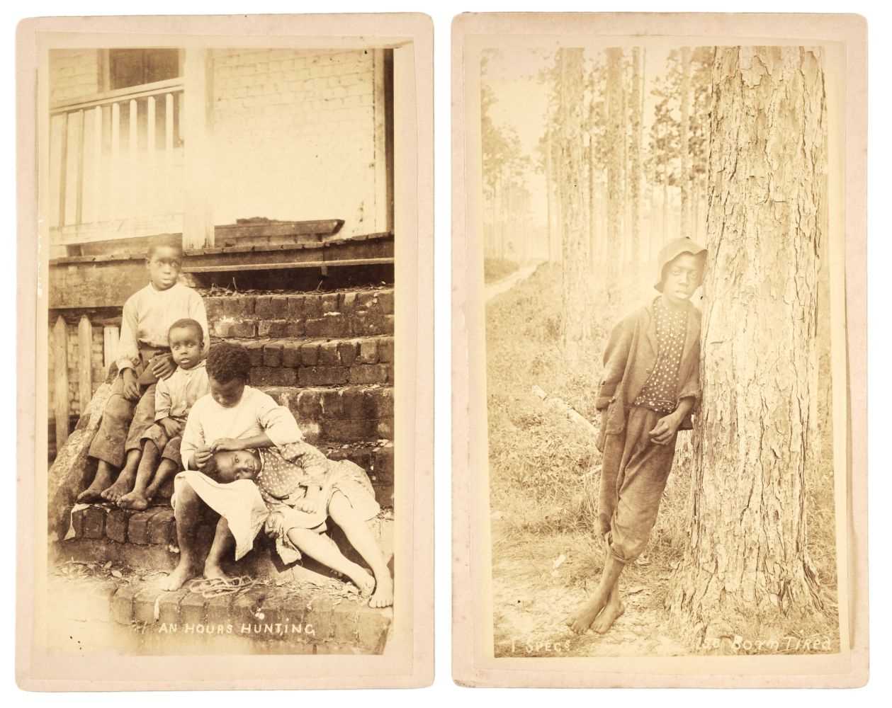 Lot 323 - Havens (O. Pier, 1838-1912). Two photographs of African American children, circa 1890/1900s