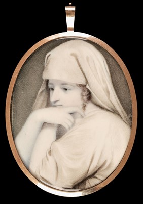 Lot 83 - Kauffman (Angelica, 1741-1807, manner of). Portrait miniature of a young lady in classical dress