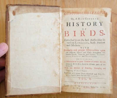 Lot 63 - Ornithologia Nova. A New General History of Birds, vol. 1, & Ornithologia Nova, vol. 2, 1745