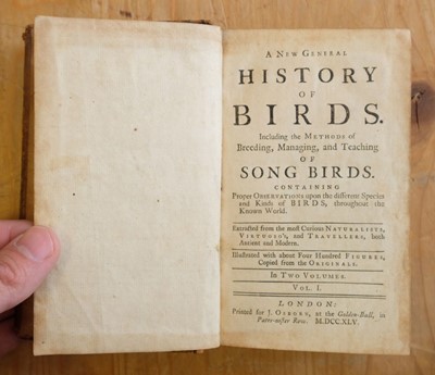 Lot 63 - Ornithologia Nova. A New General History of Birds, vol. 1, & Ornithologia Nova, vol. 2, 1745
