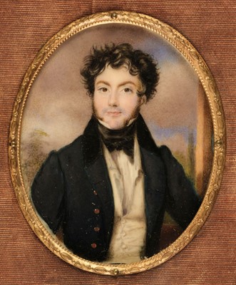 Lot 71 - English School. Portrait miniature of a young gentleman