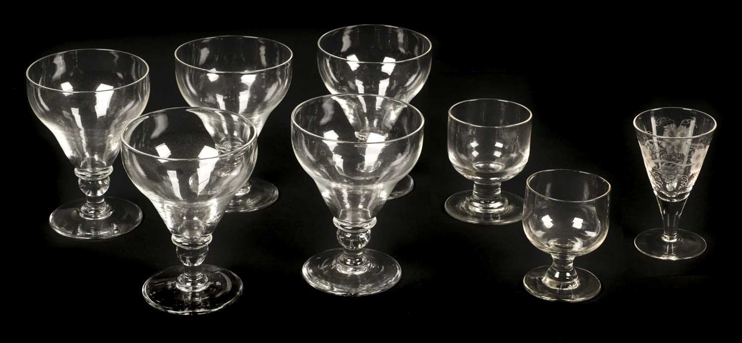 Lot 291 - Drinking Glass. George III rummers