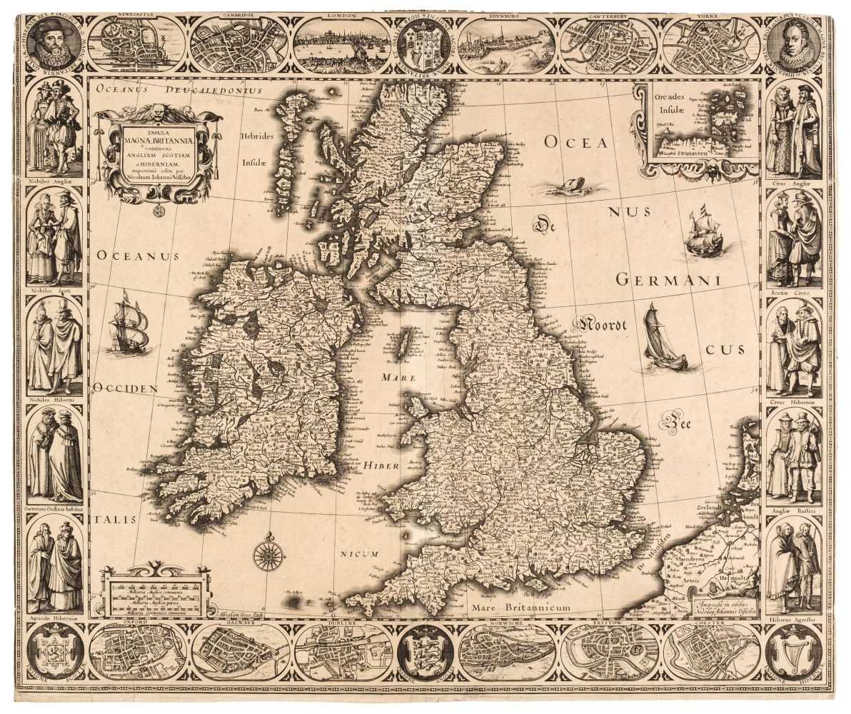 Lot 369 - British Isles. Visscher (C. J.), Tabula Magnae Britanniae Continens Angliam..., 1623