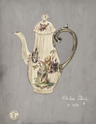 Lot 144 - Derby Porcelain. An illustrated manuscript catalogue of The Clark Collection, mid 20th century