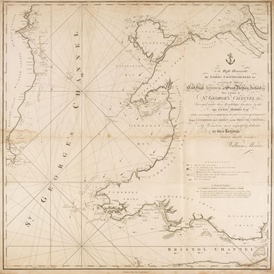 Lot 451 - Wales. Morris (William), Chart of St. George's Channel &c...., 1800