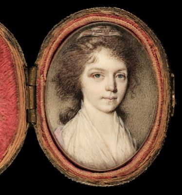 Lot 73 - English School. Portrait miniature of a young lady, circa 1780-1790