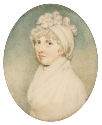 Lot 80 - English School. Portrait miniature of a lady, circa 1790-1800