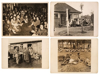 Lot 378 - Liberation of Bergen-Belsen Concentration Camp. Group of 40 vintage gelatin silver print photos