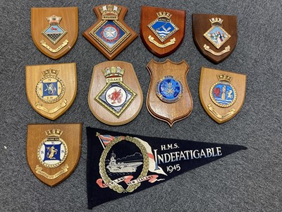 Lot 339 - Ships Crests. Mixed collection of maritime collectables