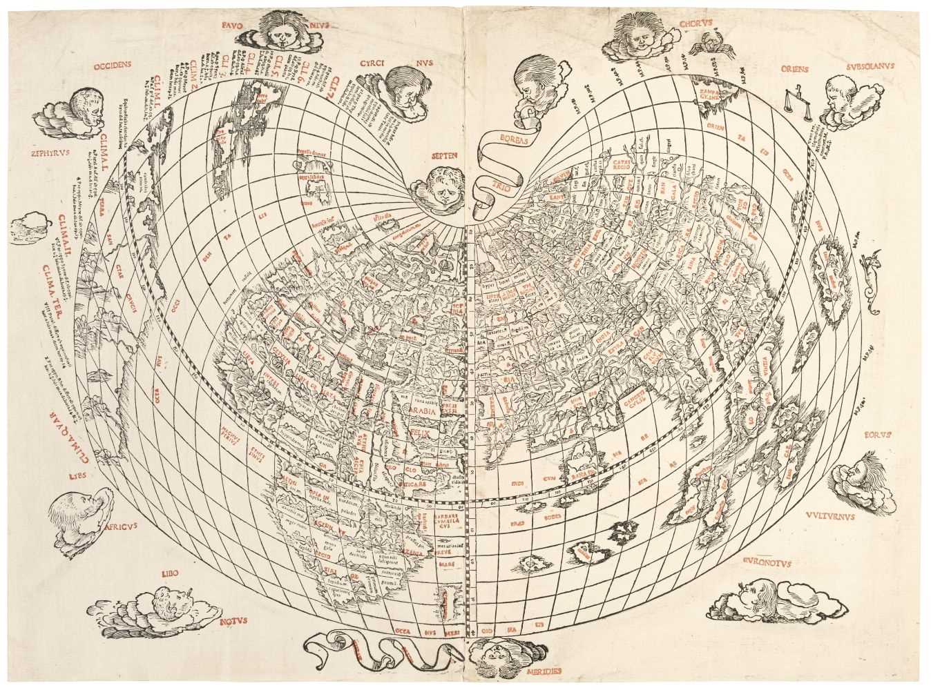 454 - World. Sylvanus (Bernard), Untitled Map of the World, Venice, 1511