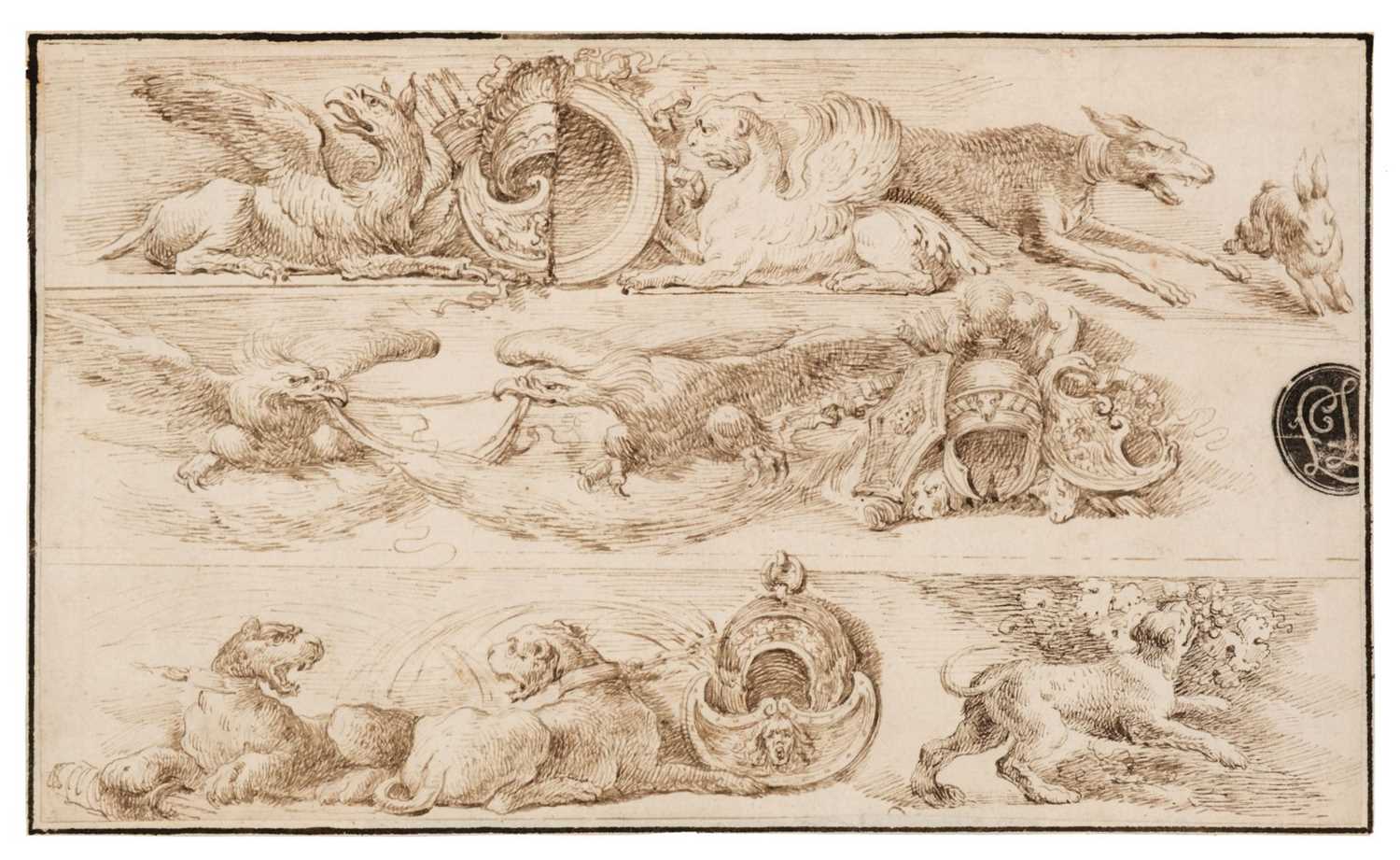 Lot 5 - Della Bella (Stefano, 1610-1664, attributed to). Fantasia di Animali, pen and brown ink