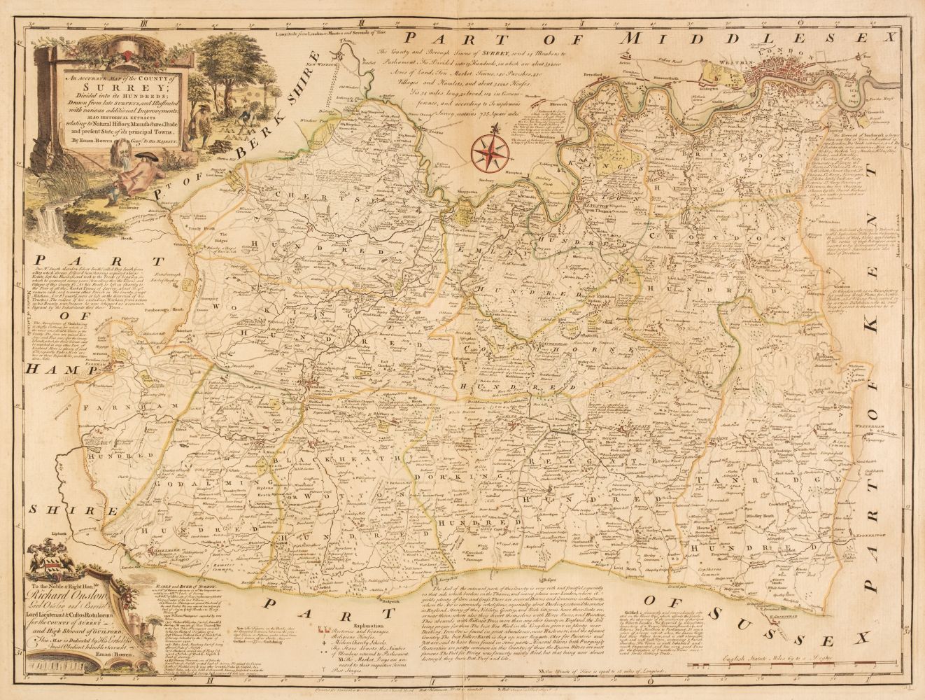 Lot 444 - Surrey. Bowen (Emanuel), An Accurate Map of