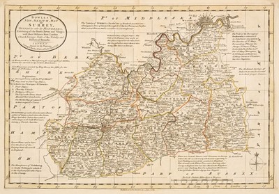 Lot 443 - Surrey. A collection of ten county maps, 18th & 19th century