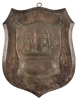 Lot 333 - Nelson (Horatio, 1758-1805). Copper plaque HMS Victory and other items