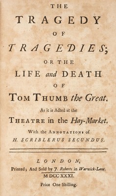 Lot 139 - Fielding (Henry). The Tragedy of Tragedies, 2nd edition, 1731
