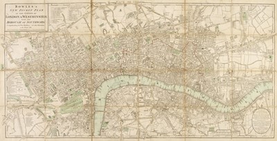 Lot 408 - London. Bowles (Carington publisher), Bowles's New Pocket Plan of the Cities of London..., 1788