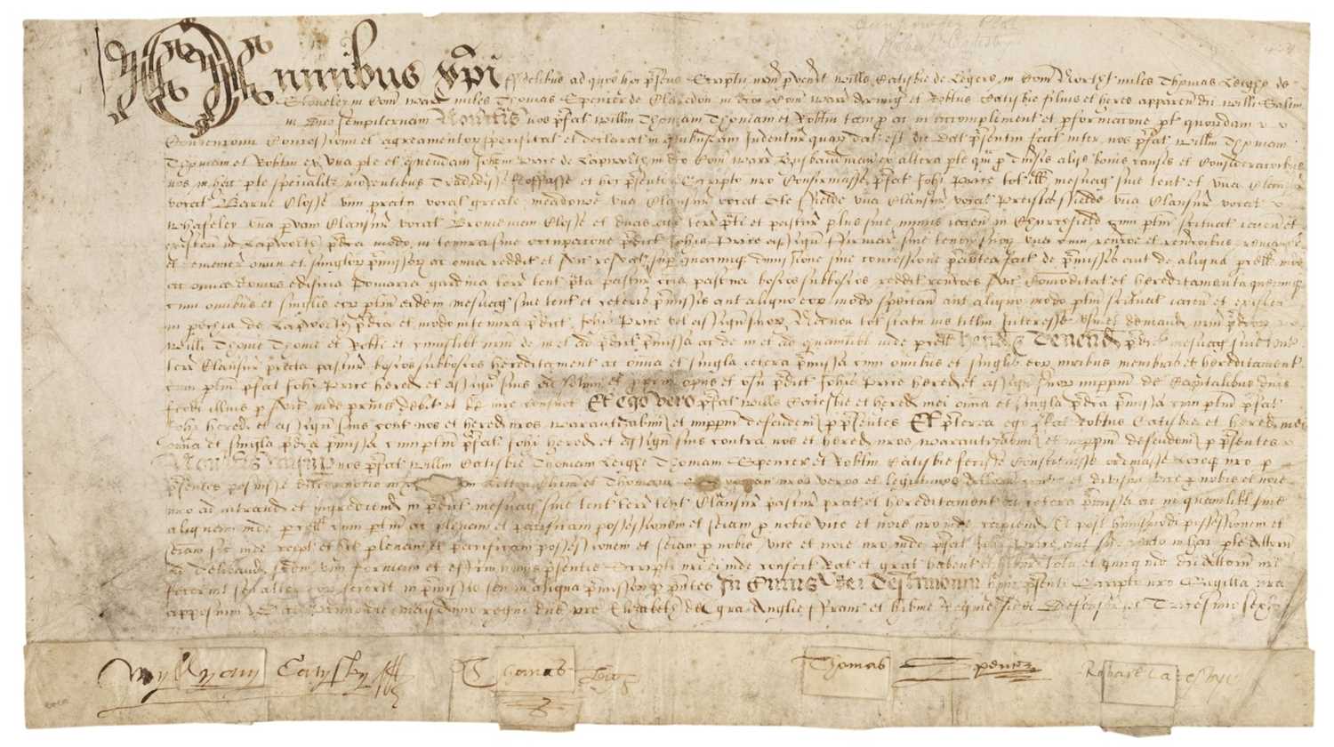 Lot 202 - Catesby (Robert, 1573-1605). Document signed, 1 May 1594