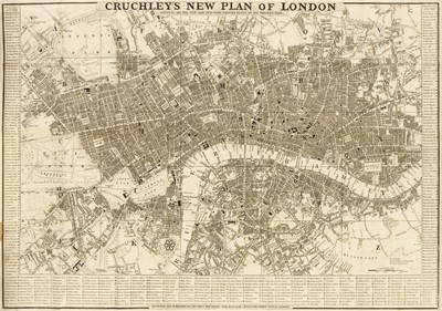 Lot 409 - London. Cruchley (G. F.), Cruchley's New Plan of London..., 1827