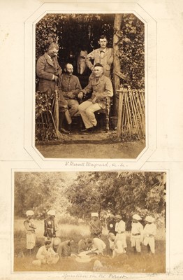 Lot 225 - Maynard Family. A pair of Victorian photograph and scrap albums, circa 1880s