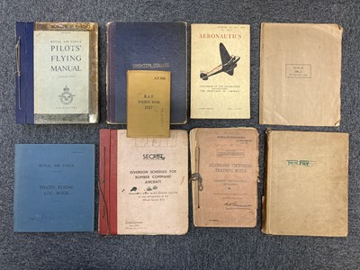 Lot 94 - Pilot's Log Book. Post-WWII RAF pilot's flying log book kept by Flight Lieutenant R. Fry