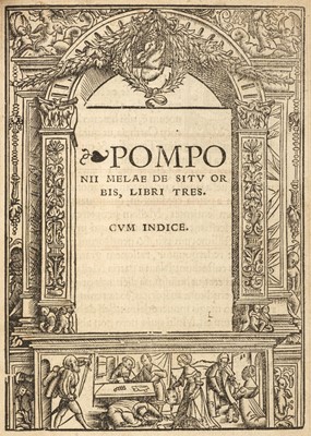 Lot 231 - Mela (Pomponius). De Situ Orbis, libri tres. Cum indice..., 1512