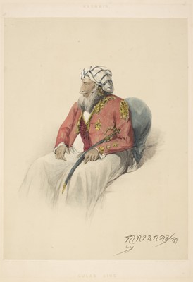 Lot 120 - Hardinge (Charles, Stewart). Gulab Sing, Kashmir 1847, colour lithograph