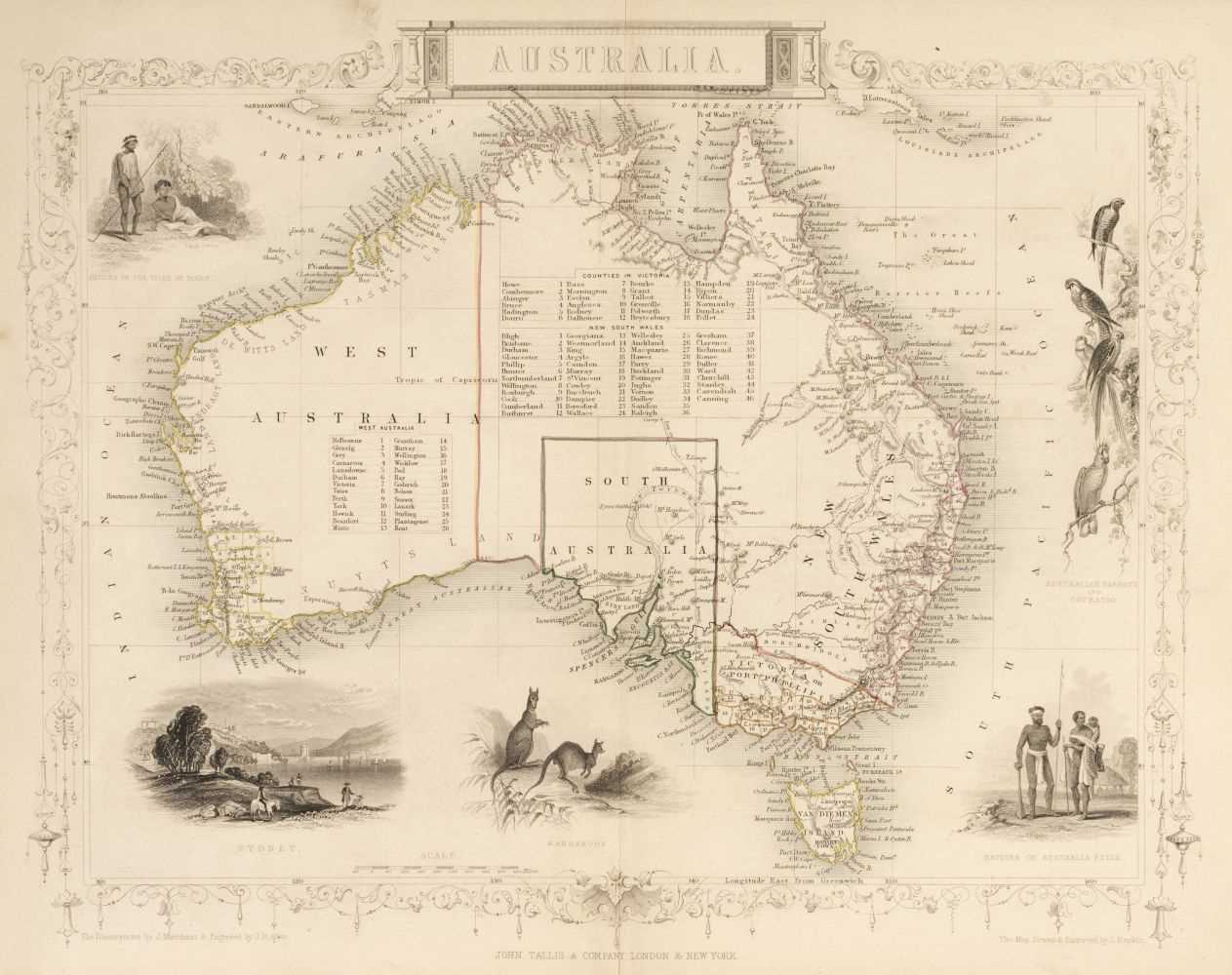 Lot 355 - Australia. Rapkin (John) Five maps of Australia, circa 1855