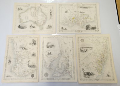 Lot 355 - Australia. Rapkin (John) Five maps of Australia, circa 1855