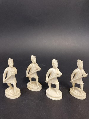 Lot 246 - Chess. A 19th-century Chinese export ivory chess set