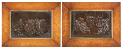 Lot 269 - Henning (John, 1771–1851). Two copper relief panels of biblical scenes after Raphael, 1820 & 1821