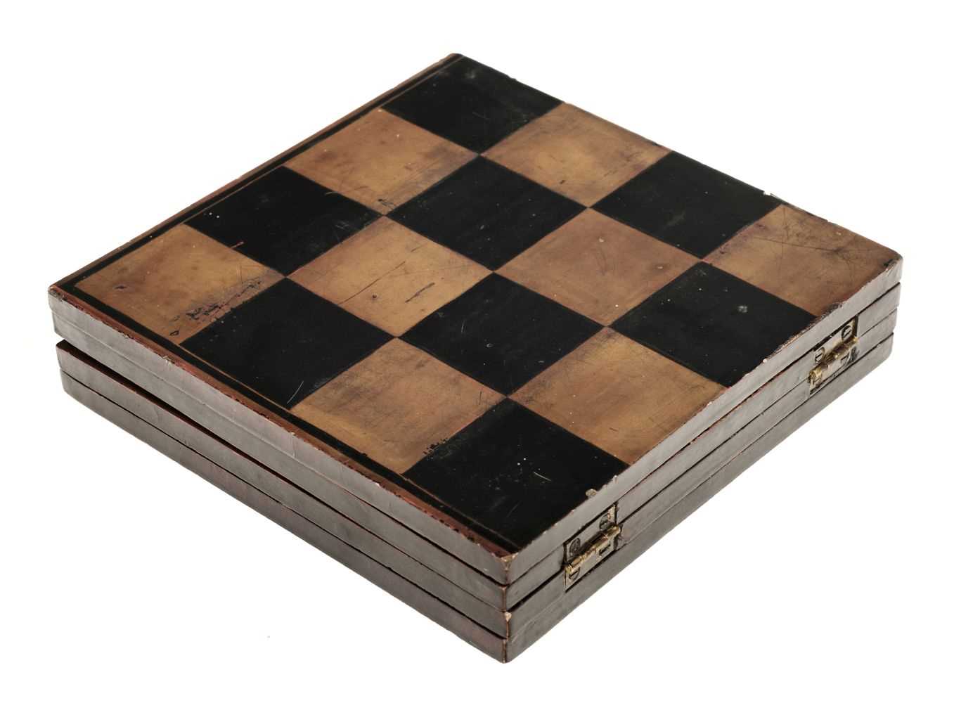 Lot 248 - Chess. A 19th-century folding chessboard