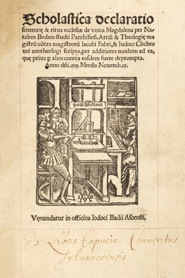 Lot 232 - Beda (Natalis). Scholastica Declaratio, 1519