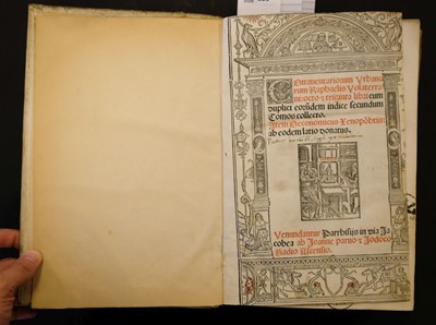 Lot 229 - Maffei (Raffaele, called Volaterranus). Commentariorum Urbanorum Raphaelis Volaterrani, 1511